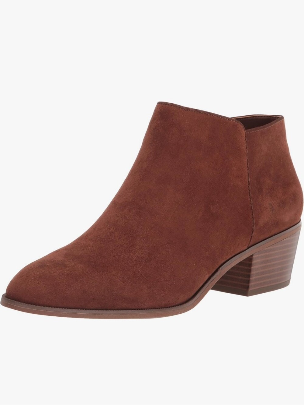Amazon Essentials Women's Ankle Boots with Block Heel In Cognac Brown, EUC, 12